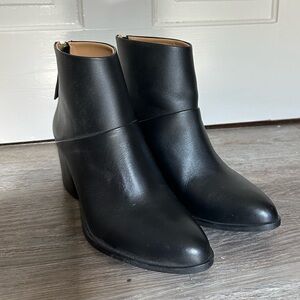 Black Leather Ankle Boots